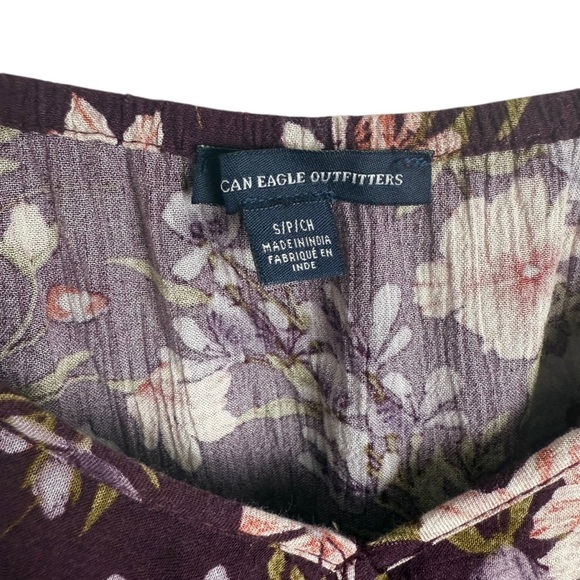 American Eagle Floral Print Ruffled Tank Top Flowy Feminine Size Small Summer - Picture 7 of 8